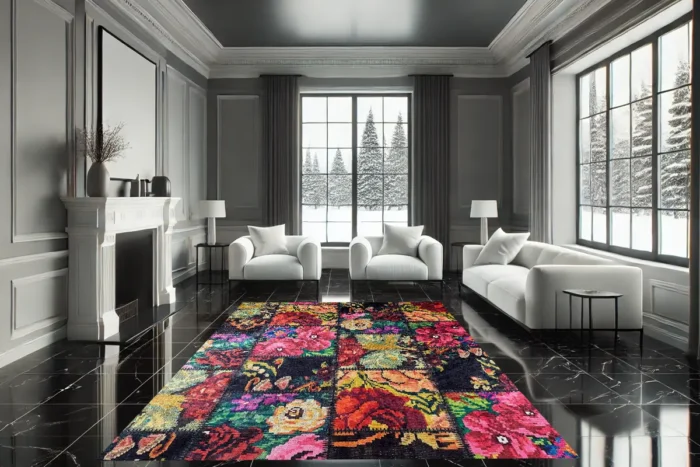 Floral Reverie Washable Rug - Image 4