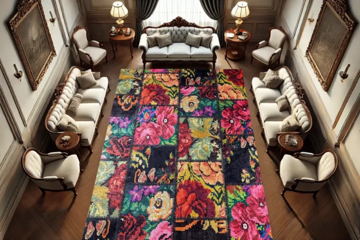 Floral Reverie Washable Rug - Image 3