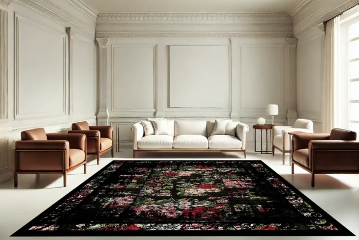 Baroque Rose Washable Rug