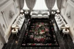 Baroque Rose Washable Rug