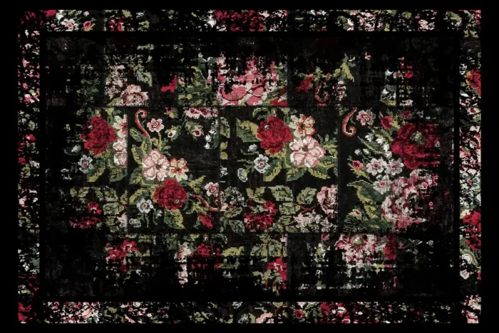 Baroque Rose Washable Rug