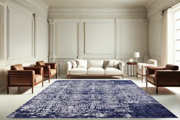 Royal Indigo Washable Rug - Image 4