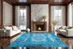 Blue Majesty Washable Rug