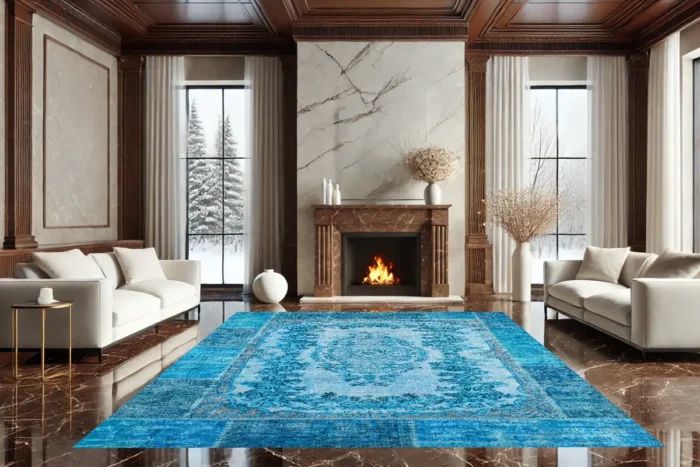 Blue Majesty Washable Rug