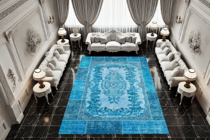 Blue Majesty Washable Rug