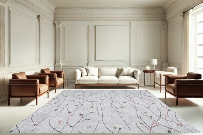 Winter Bloom Washable Rug
