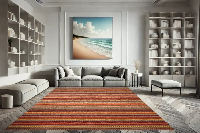 Nordic Harvest Stripes Washable Rug - Image 4