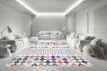 Aurora Grid Washable Rug