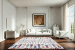 Aurora Grid Washable Rug