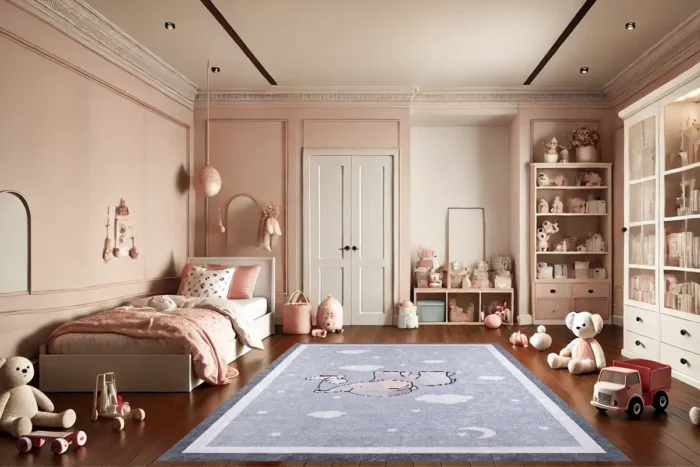 Elephant Moon Dreams Washable Rug