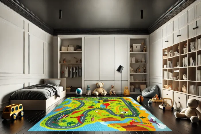 Dino World Adventure Washable Rug