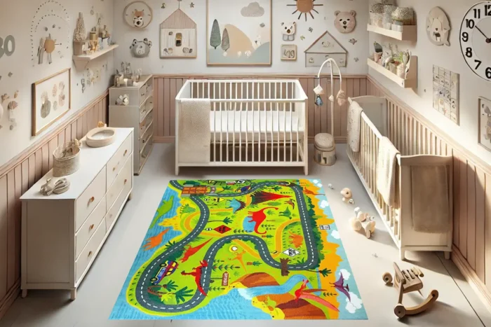 Dino World Adventure Washable Rug