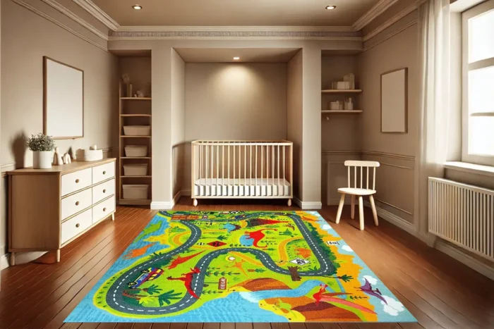 Dino World Adventure Washable Rug