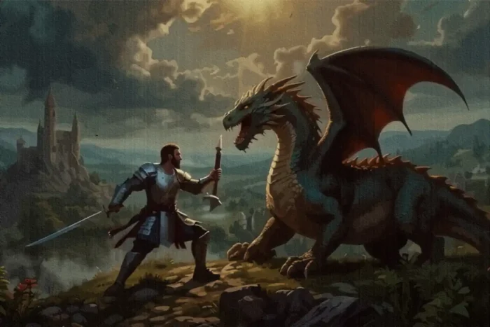 Dragon's Duel Gaming Rug - Image 1