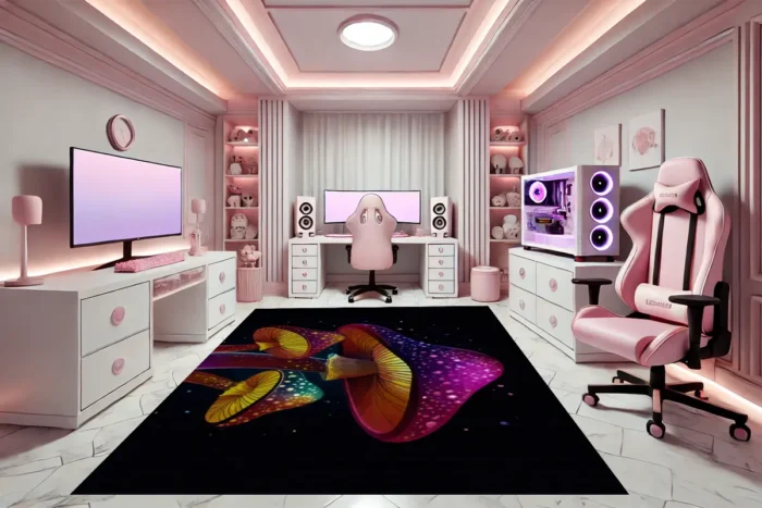 Cosmic Shroom Gaming Rug