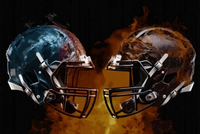 Helmet Clash Gaming Rug - Image 1