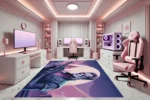 Cyber Vigilante Gaming Rug - Image 2