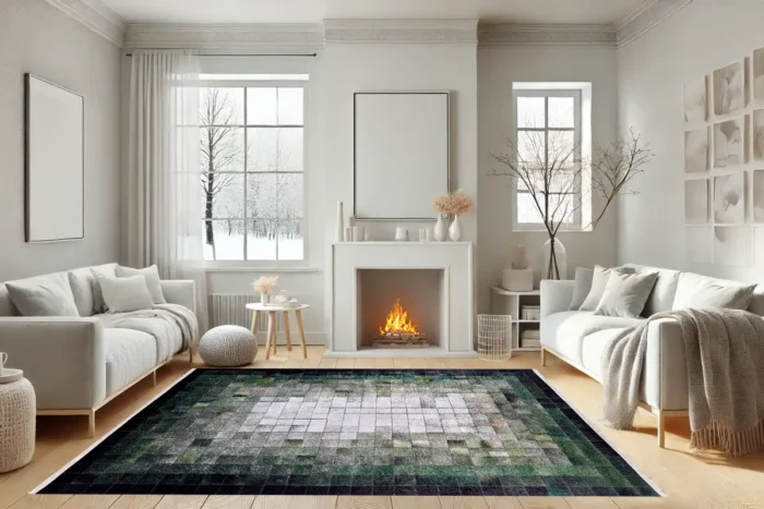 Forest Pixel Washable Rug