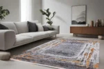 Vintage Rustic Charm Washable Rug