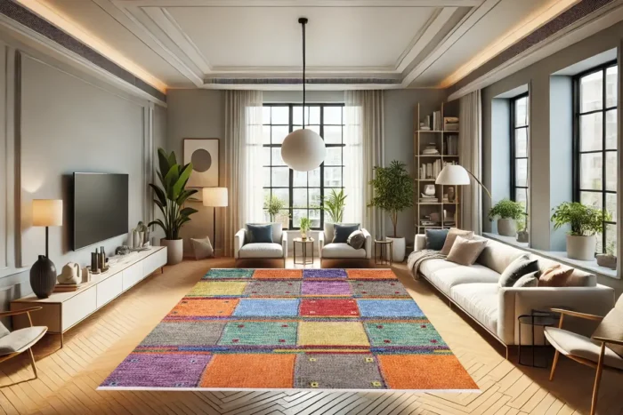 Patchwork Vibrance Washable Rug - Image 3