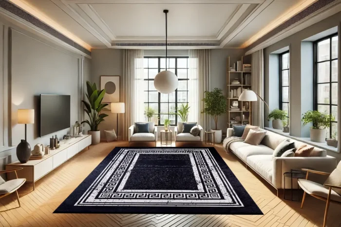 Classic Noir Washable Rug