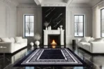 Classic Noir Washable Rug