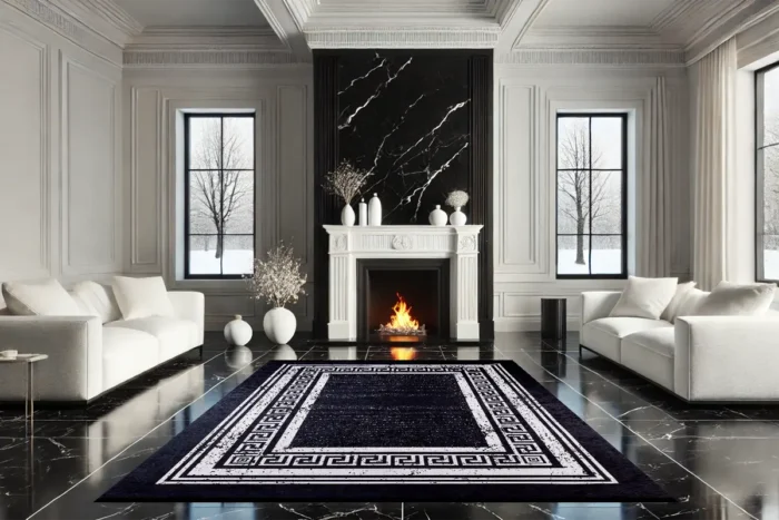 Classic Noir Washable Rug