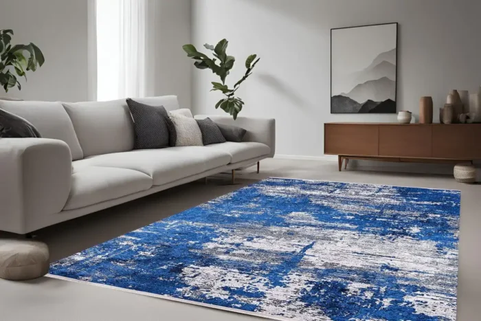 Azure Splendor Washable Rug