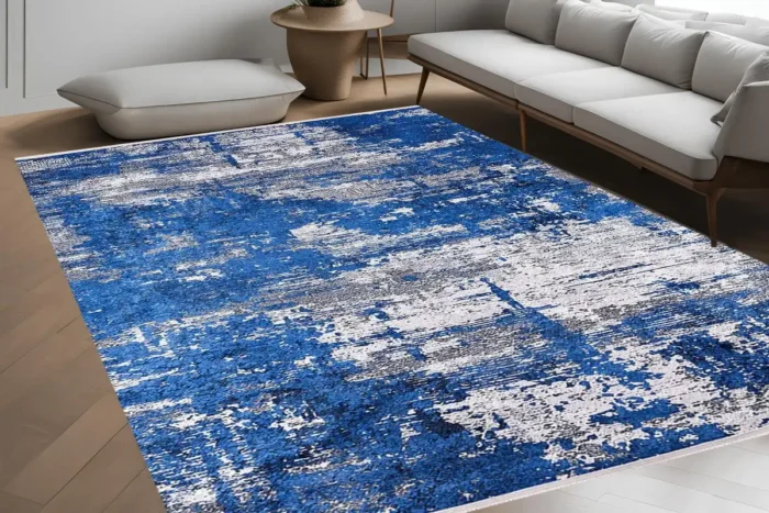 Azure Splendor Washable Rug