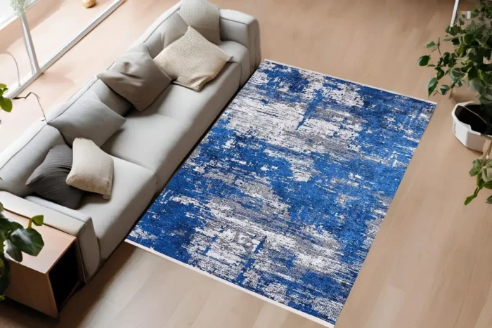 Azure Splendor Washable Rug