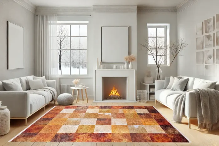 Amber Mosaic Washable Rug