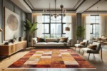 Amber Mosaic Washable Rug