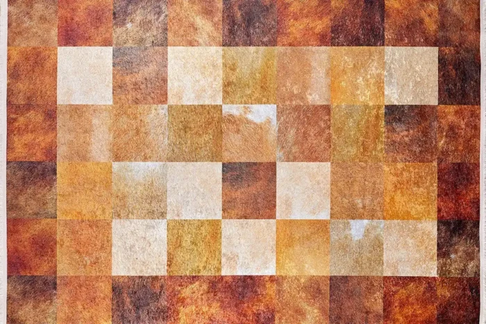 Amber Mosaic Washable Rug
