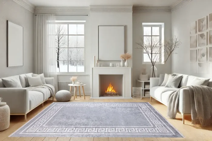 Silver Greco Washable Rug - Image 4