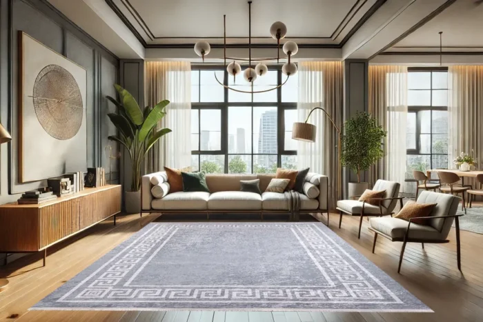 Silver Greco Washable Rug - Image 3