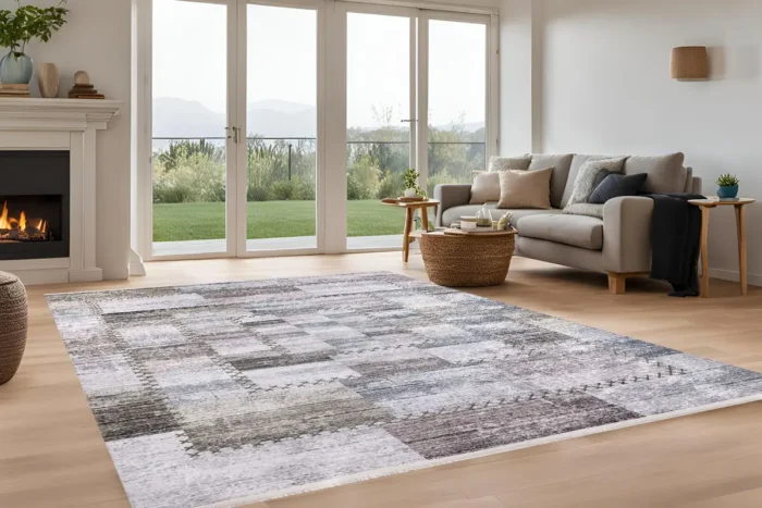 Patchwork Chic Area Washable Rug - Image 2