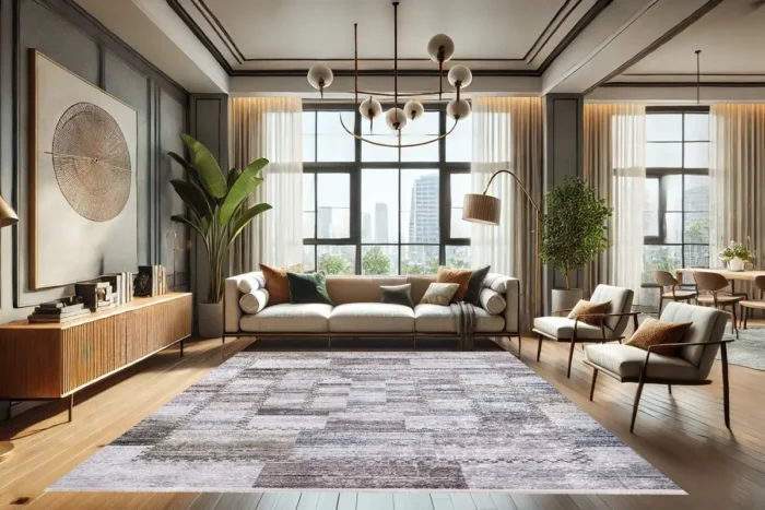 Patchwork Chic Area Washable Rug - Image 3