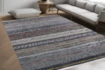 Ethnic Stripe Pattern Washable Rug