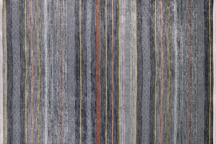 Ethnic Stripe Pattern Washable Rug