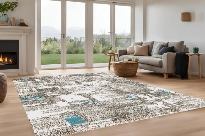 Arctic Mosaic Washable Rug