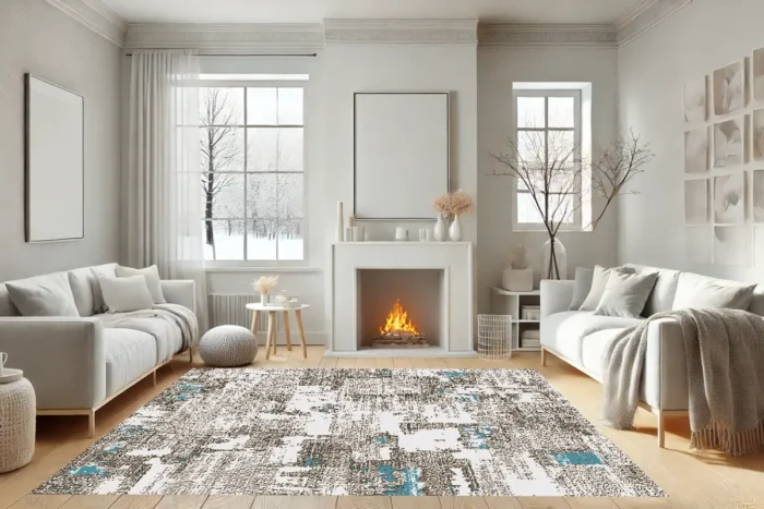 Arctic Mosaic Washable Rug