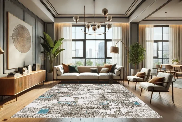 Arctic Mosaic Washable Rug