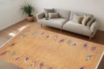 Blossom Breeze Gold Washable Rug