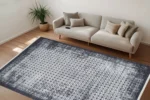 Grid Noir 1 Washable Rug