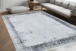 Grid Noir 3 Washable Rug