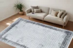 Grid Noir 3 Washable Rug
