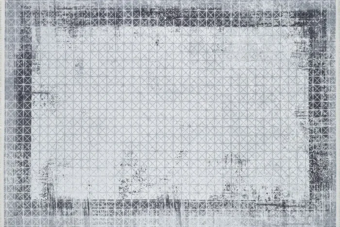 Grid Noir 3 Washable Rug