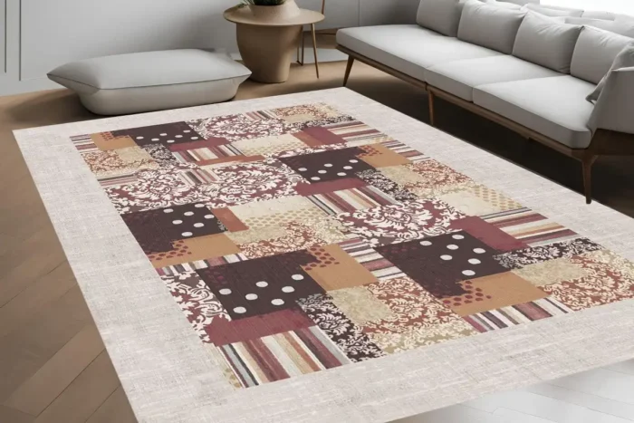 Patchwork Charm Washable Rug - Image 4